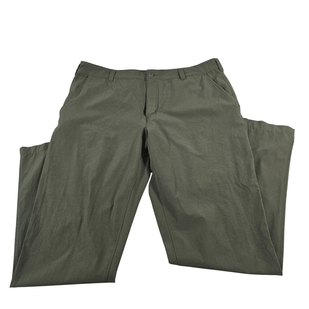 Duluth overachinos Mens Standard Fit Olive Green Stretch Pants 38x34 36311